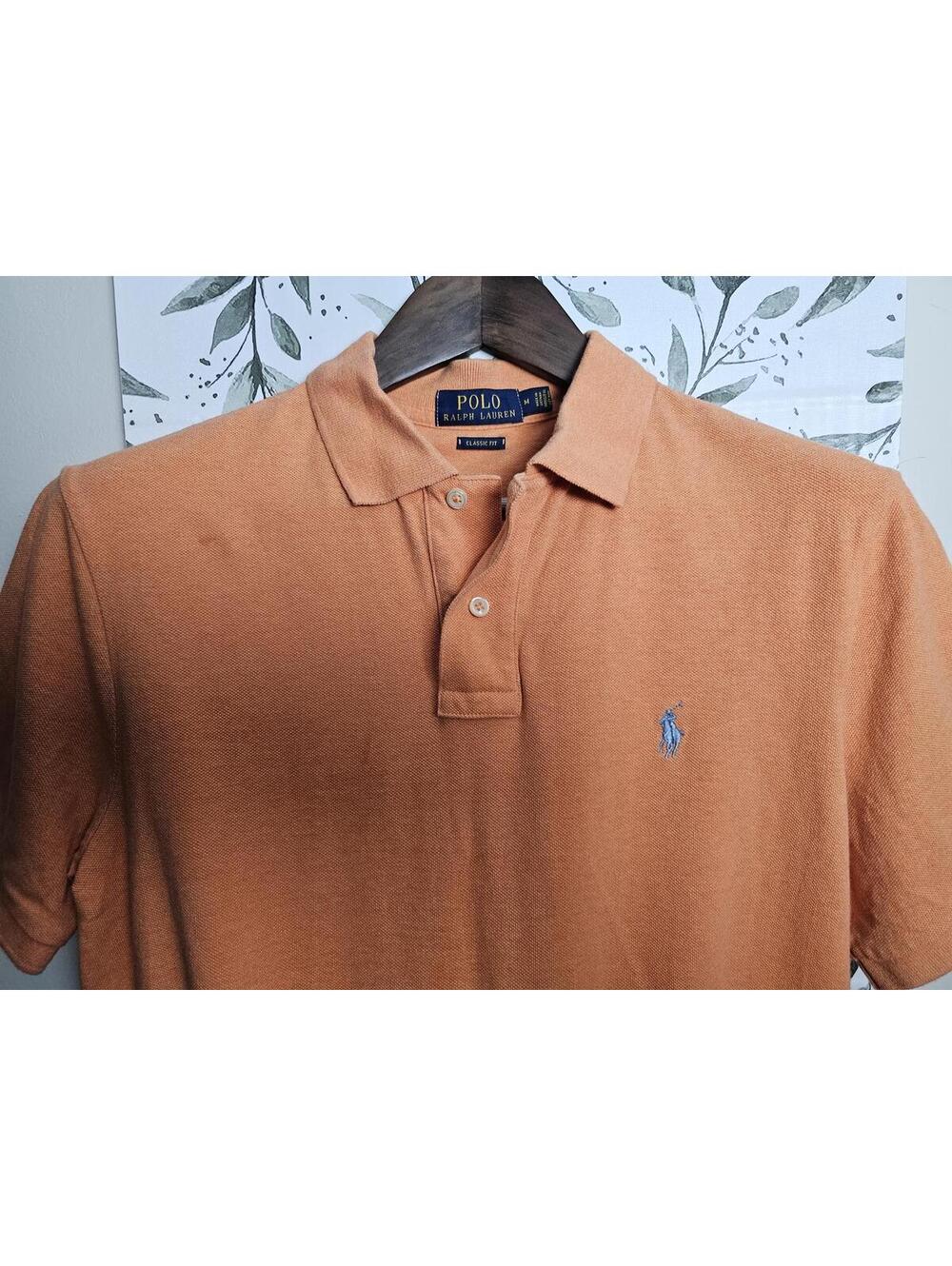 Ralph Lauren Top Orange Mens Size M Polo Classic Fit